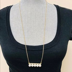 Pearl Bar /CZ Necklace-boutique